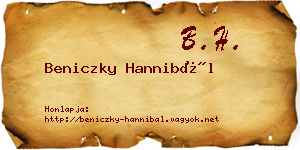 Beniczky Hannibál névjegykártya